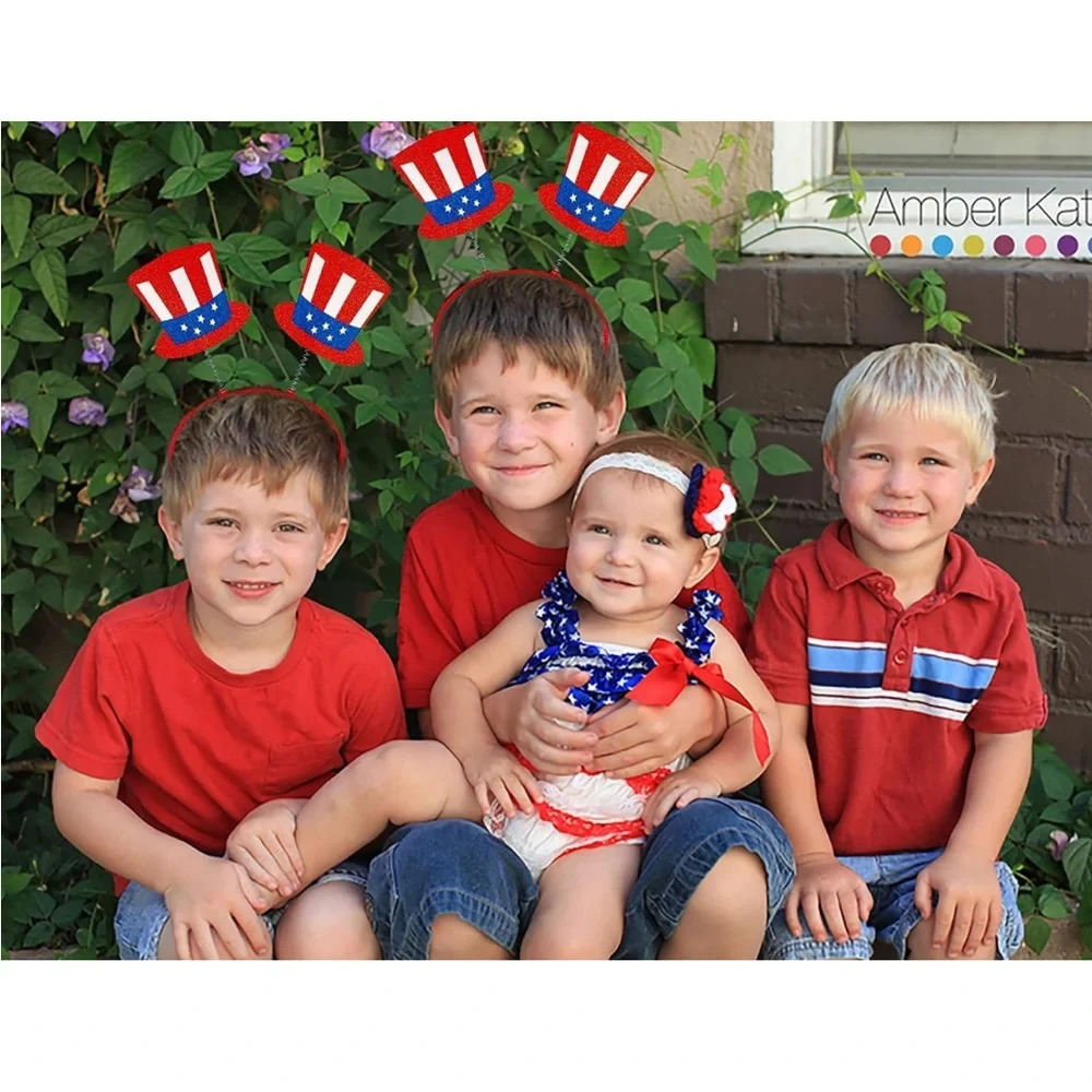 Moon Boat 10PCS Patriotic Head Boppers Headband - Accessories Favors